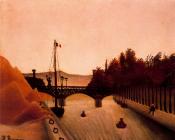 亨利 卢梭 : Footbridge at Passy